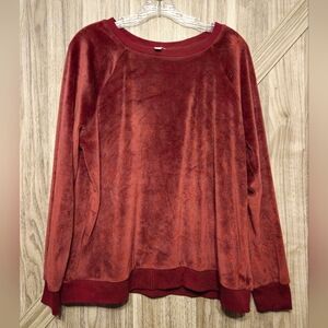 Secret Treasures Red Velvet Sweatshirt